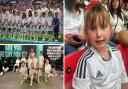 Summer, 6, has once-in-a-lifetime experience escorting Lionesses onto pitch