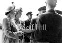 George VI, Queen Elizabeth and Princess Elizabeth visit RAF Middleton St George and RAF Leeming on August 11, 1944. Watermarked pic