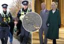A protestor was arrested after eggs were thrown at King Charles during a visit to York. Pictures: PA MEDIA