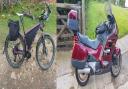 The Honda motorbike and purple moutain bike stolen in Knayton, near Thirsk