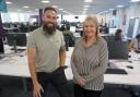 Welcoming new colleagues - Firstsource Team Leader Dan Middlebrook and  Director of Operations Lisa Corcoran
