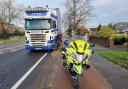 A HGV drivers gets caught on their mobile phone. Picture: DURHAM POLICE