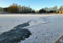 A stark warning has been issued to dog owners after a pooch and their owner fell through an ice-covered lake.
