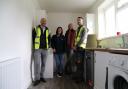 Gary Dillon, Sendrig’s Senior Commercial Manager, Joanne Brown, Employability Coordinator at believe housing, Dave Richardson, Contracts Manager at Sendrig, and Nathan Daniels.