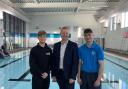 Tees Active Managing Director, Leon Jones (centre) with apprentices Callum Pedley (left) and Jack Ball