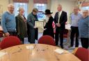 High Sheriff Clare Granger presents a certificate to the Dales Centre