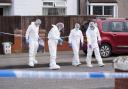 CSI officers at Birchington Avenue in Grangetown after a man was stabbed