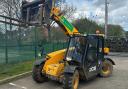 The JCB telehandler that was stolen from Stokesley Tennis Club