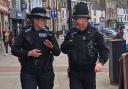 PC Harry Marsh was joined by Chief Constable Rachel Bacon on one of his final patrols through the town centre