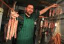COLD STORE: Paul Craddock with some of the charcuterie he produces at Dropswell Farm, near Trimdon Station