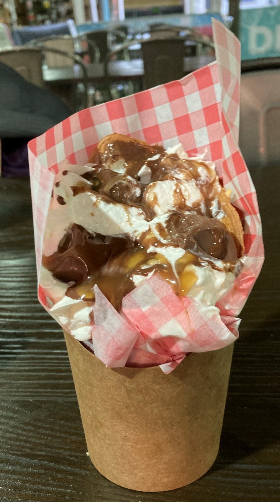 The waffle in a tube from the Yorkshire Pudding shed at the Darlington Food Hub