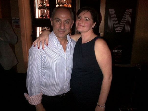 Joanne Cameron and Ossie Ardiles when she was a staff writer for The League Mag