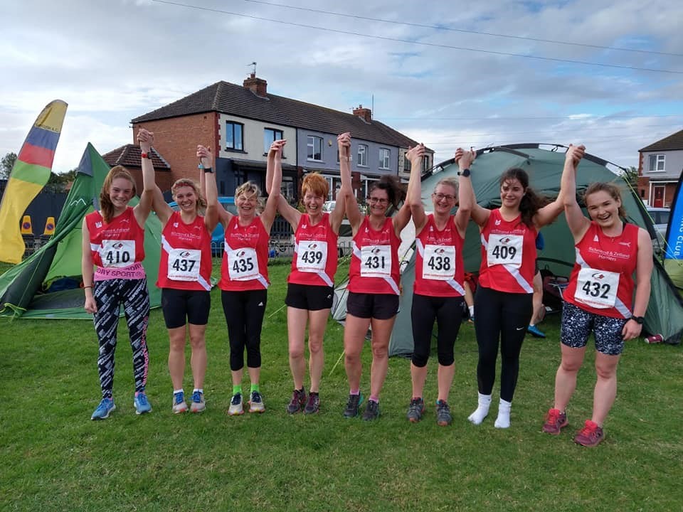 The ladies team at Redcar NYSD Cross Country
