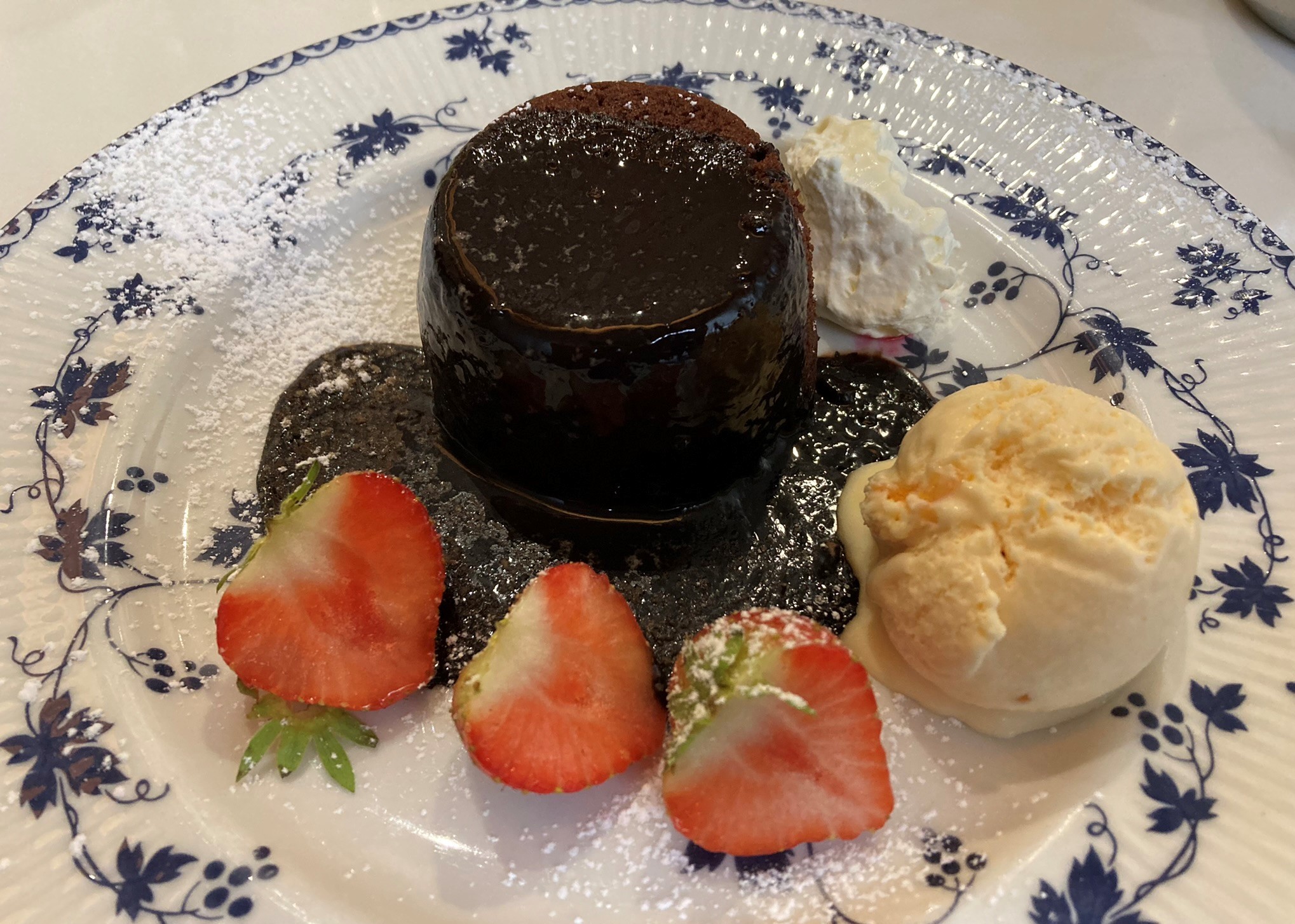 Chocolate pudding at Cafe Bowes
