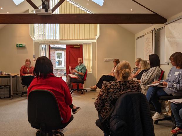 Darlington and Stockton Times: In session, delegates receive their grief training from St Teresa’s Hospice senior practitioner with family support and bereavement 