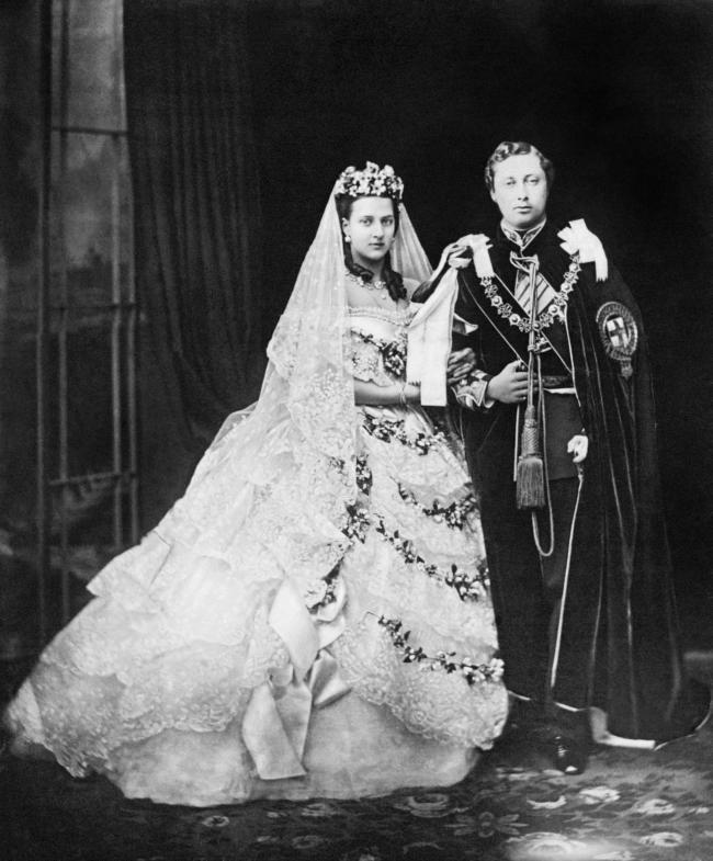 The Prince of Wales (later King Edward VII), and his bride, Princess Alexandra of Denmark, in 1863 - in Darlington, there Wales Street and Denmark Street in the north end of town are named after them