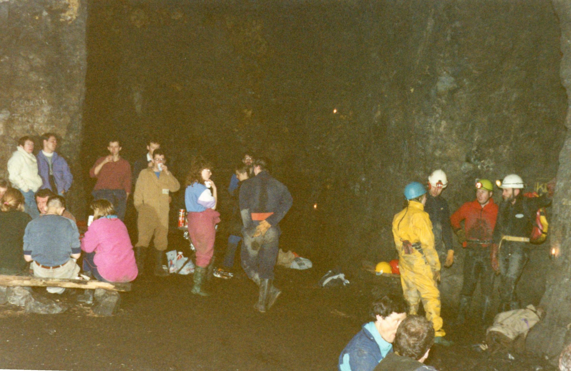 Underground in the Ballroom Flat - a mined cavern so vast that in 1901 a dinner party was held down there