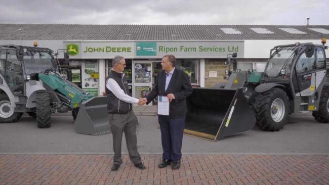 Ian Moverley, sales manager for Kramer in the UK, and Geoff Brown, managing director of Ripon Farm Services