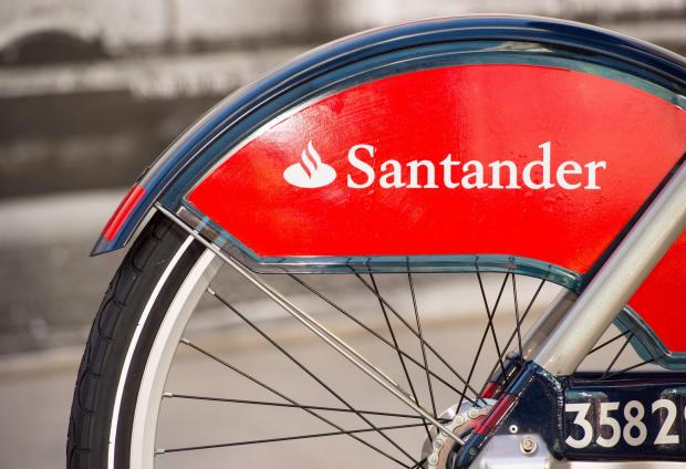 Darlington and Stockton Times: Santander logo. Credit: PA