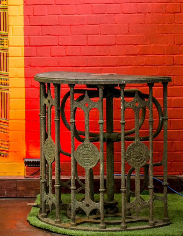Darlington and Stockton Times: The Feethams Turnstile currently at the Arthur Wharton Museum 