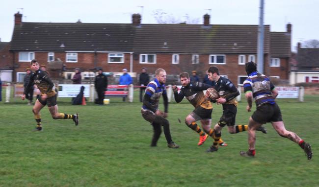 Phil Shields torments the Redcar defence