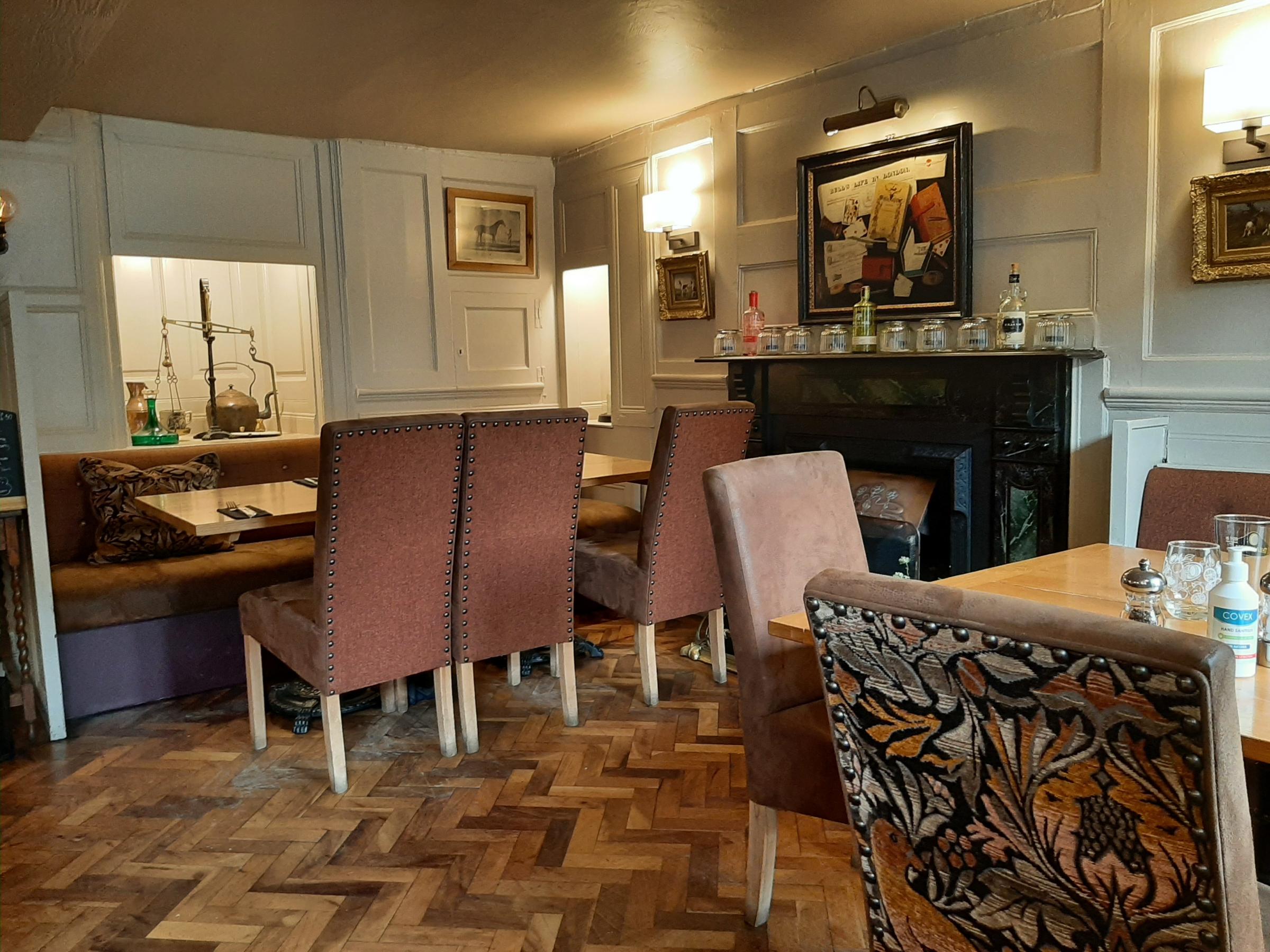 The dining area at the Kings Arms, Askrigg, is full of old fashioned charm
