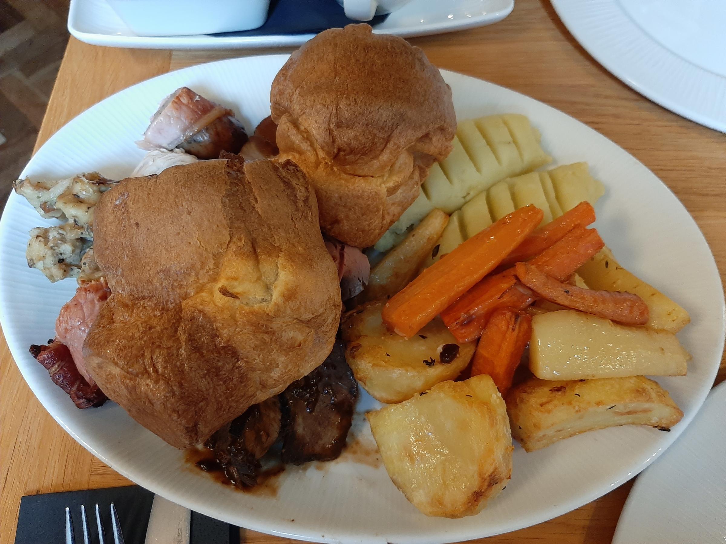 A platter of Sunday lunch for two at the Kings Arms, Askrigg