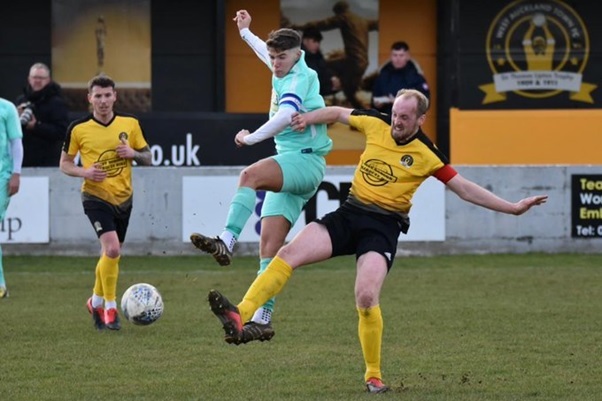 Action from Guisborough Towns game against West Auckland Picture: DAN CLARK