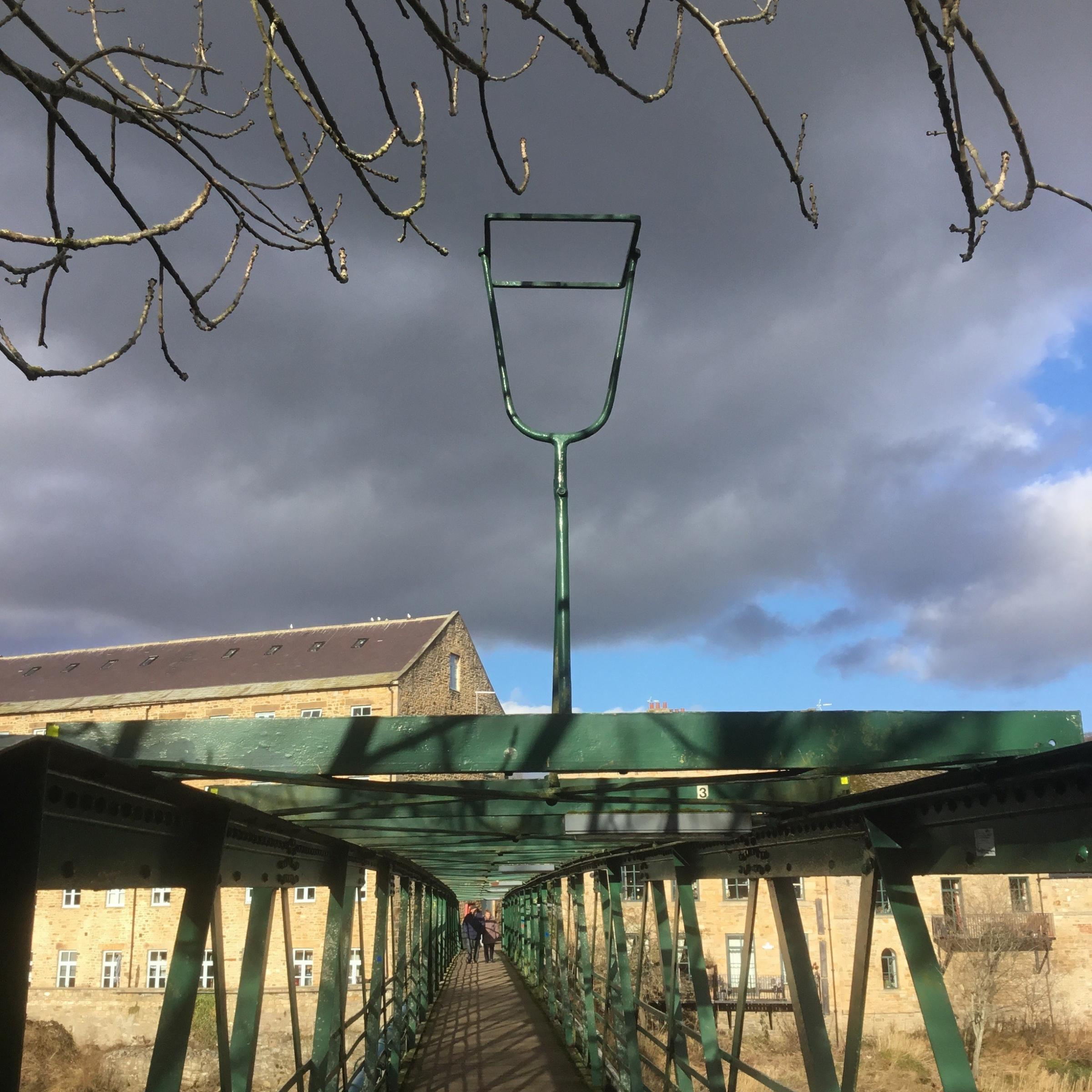 The oil lamp brackets at either end of Thorngate Bridge in Barnard Castle, as photographed by Laura Angel
