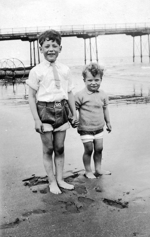 Darlington and Stockton Times: Joseph and George Pease at Saltburn in the late 1920s
