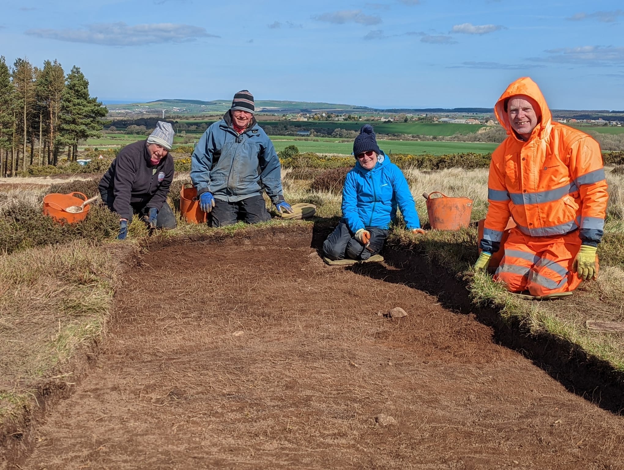 Work at the dig site in the North York Moors National Park Picture: DigVentures