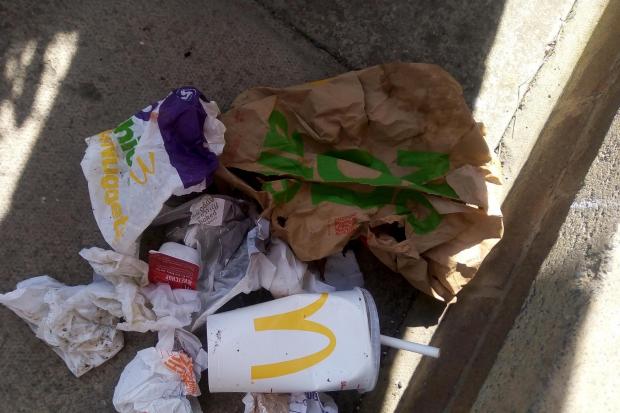 McDonalds packaging discarded near Richmond
