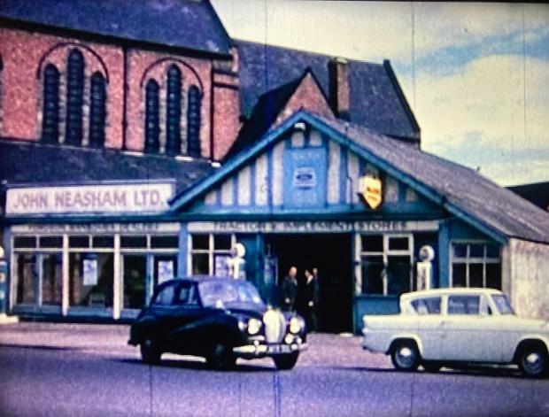 Darlington and Stockton Times: Scenes from the opening video of John Neasham's garage in 1966