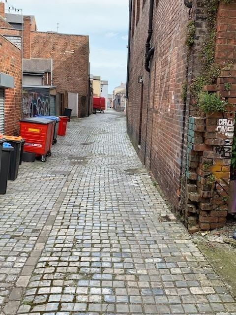 Darlington and Stockton Times: Frank Ripley has sent in this picture of a fine line of scoria bricks in Back Newgate Street, Bishop Auckland. "I used to call them “engineering bricks” because of their high strength and load bearing capacity," he says.