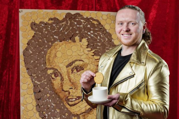 Darlington and Stockton Times: Nathan Wyburn said he jumped at the chance to create Alesha Dixon's portrait in biscuits. Picture: Taylor Herring