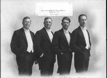 Darlington and Stockton Times: Echo memories - The Aeolian Quartet pictured about 1925, from left, Jack Johnson of Aeolian House, Fred Bradley, James Johnson (nephew of Jack Johnson) and Jack Cook