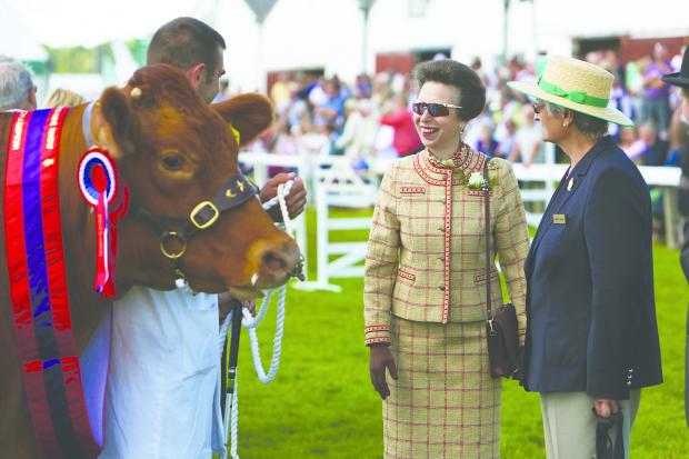 HRH Princess Anne visiting the Great Yorkshire Show