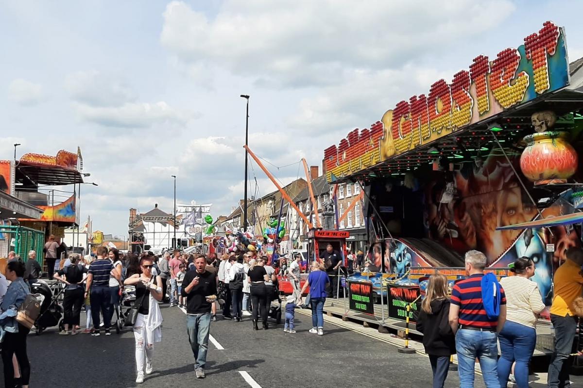 The 2022 May fair in Northallerton High Street