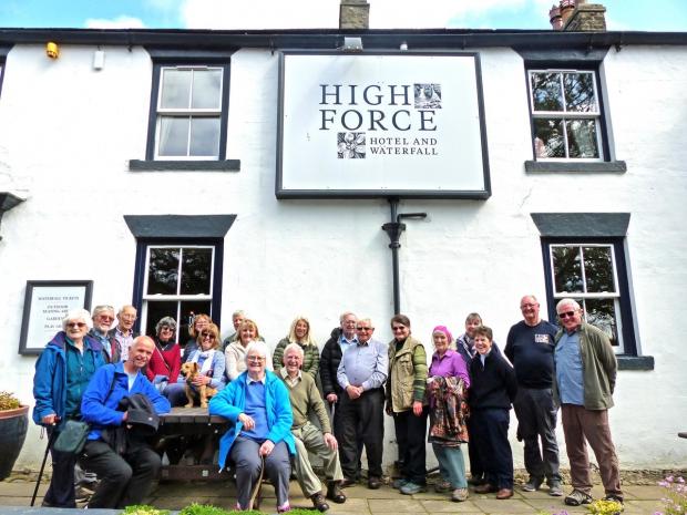 Darlington and Stockton Times: Members of the Darlington and Teesdale Naturalists' Field Club enjoy a hearty breakfast at the High Force Hotel, just as their predecessors had 125 years earlier