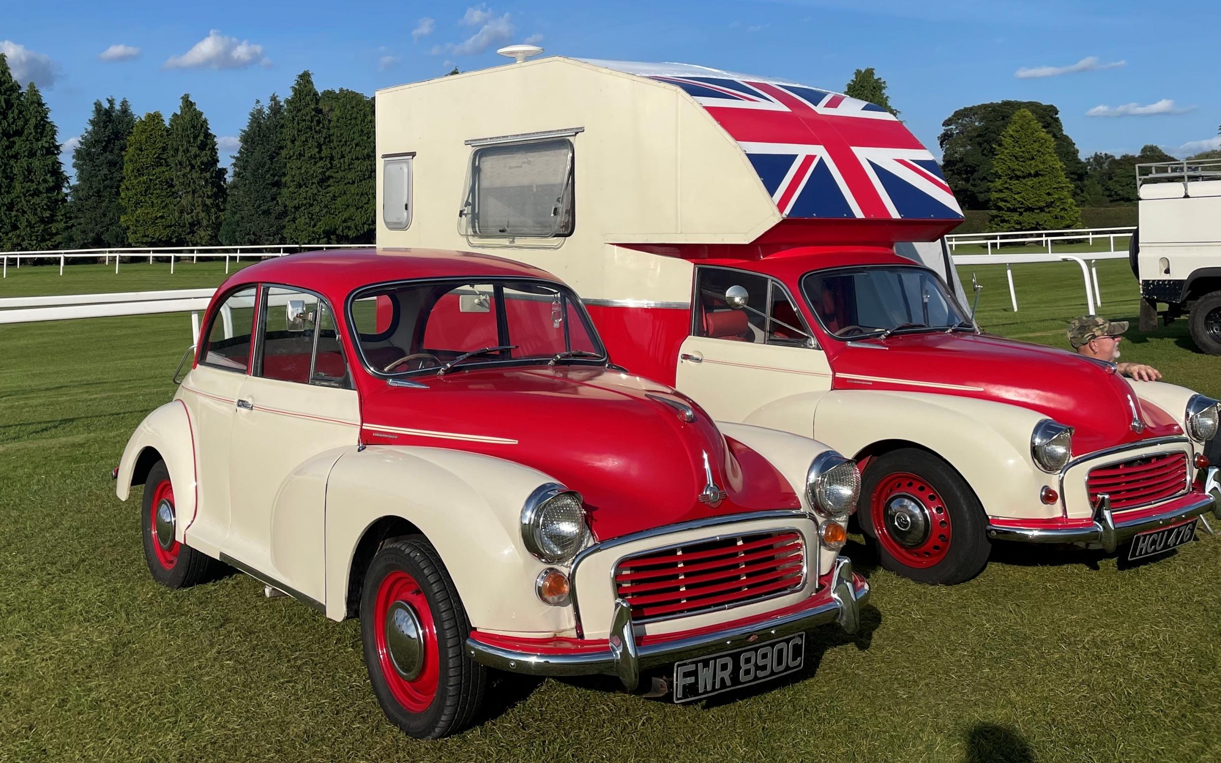 Morris vehicles in patriotic colours