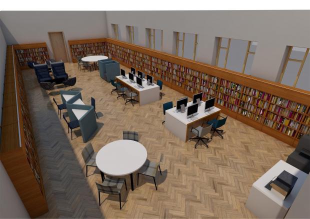 Darlington and Stockton Times: How the new look "study" area of Darlington library is planned to look