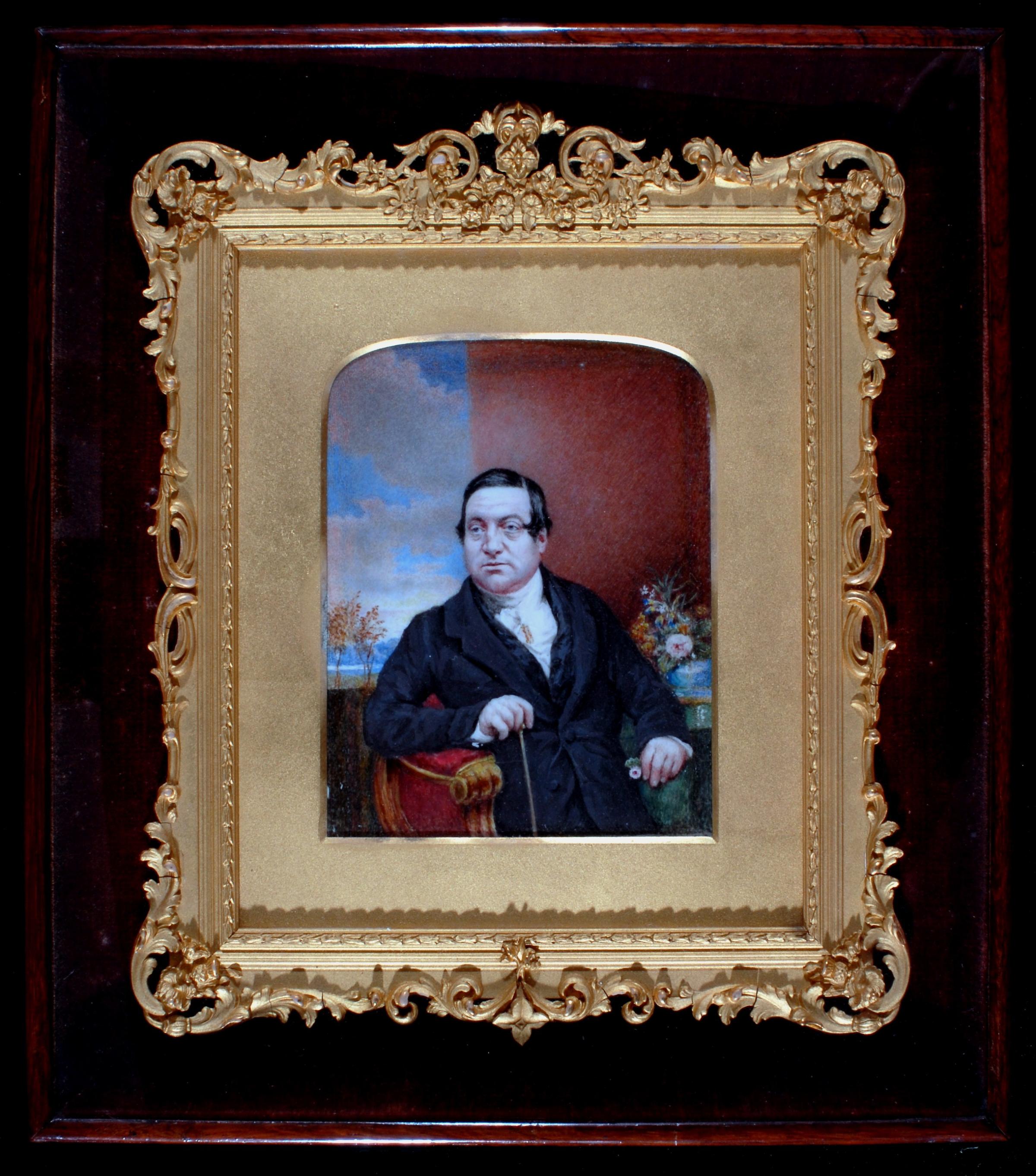 A miniature watercolour painting of trainer John Scott, which was bought by the Bowes Museum in 2007