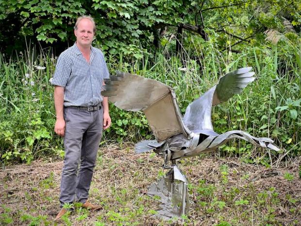Darlington and Stockton Times: Orlando Compton with Mute Swan by Claire Bigger