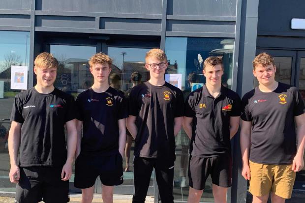 Sedgefield Water Polo Club’s Ben Alderson, Dan Barron, Ryan Griffiths, Rohan Henderson and Simon McKim won silver medals