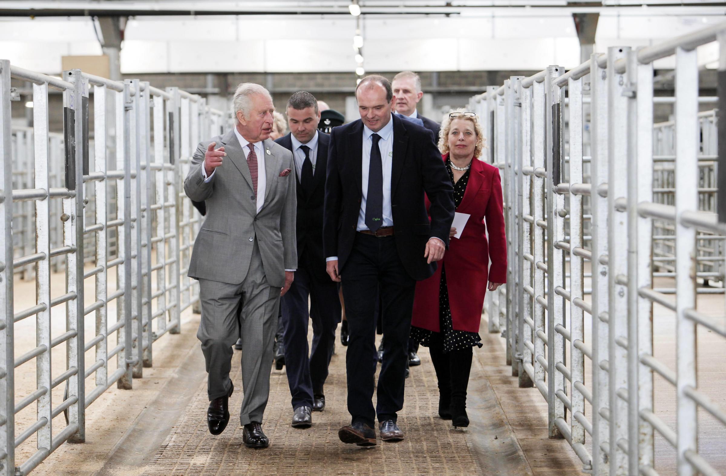 Prince Charles gets a tour of the new Darlington Auction Mart Picture: STUART BOULTON