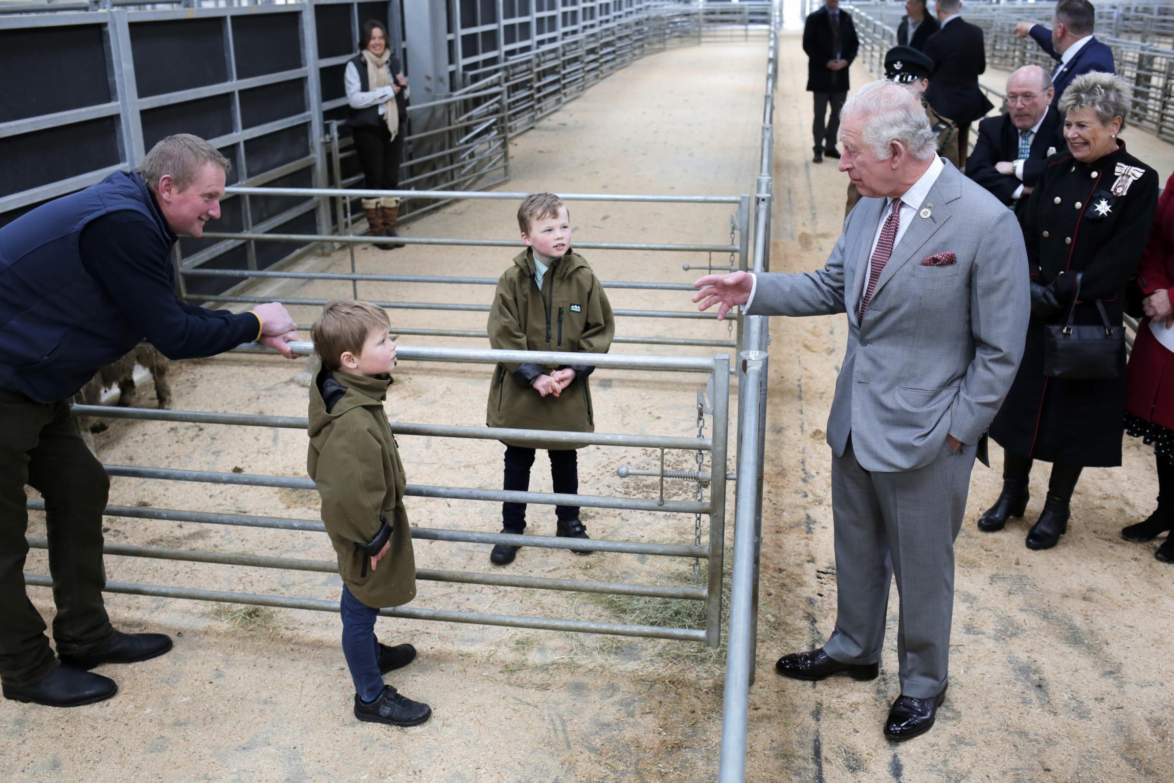 Prince Charles gets a tour of the new Darlington Auction Mart Picture: STUART BOULTON