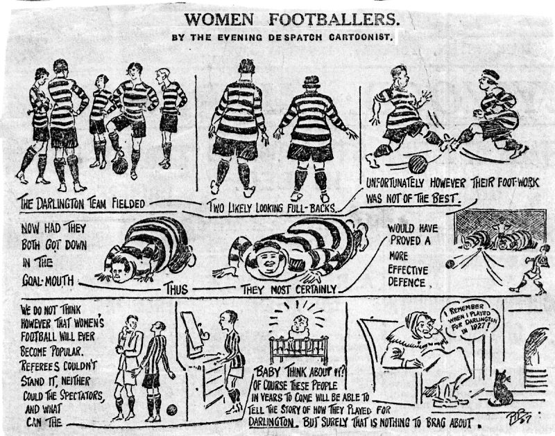 Pips cartoon from the Northern Despatch of January 1927 mocking the Quaker Ladies