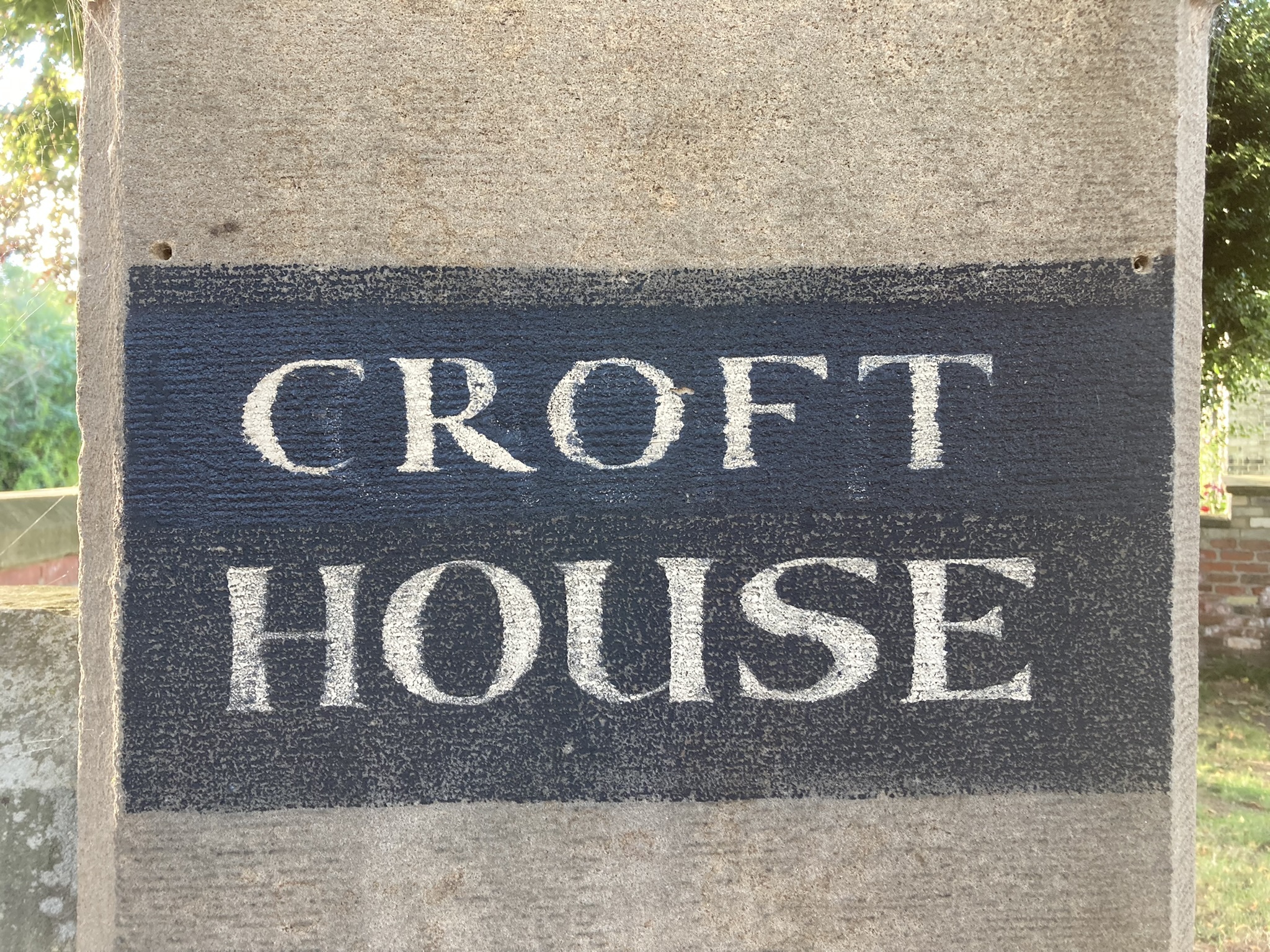 Croft House was demolished in 2017 and replaced by five executive houses, but its name remains on its old post
