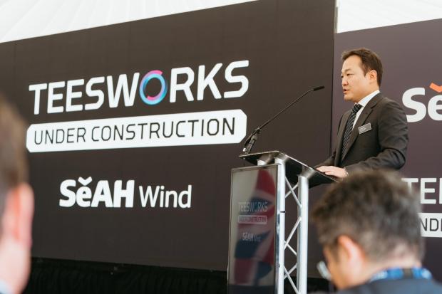 Darlington and Stockton Times: President & CEO of SeAH Steel Holdings Joonsung Lee at the SeAH launch
