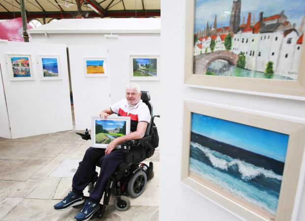 Darlington and Stockton Times: Ken Longstaff has discovered a talent for art since his diagnosis 